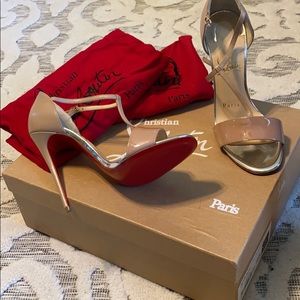 True blue 120 patent specchio nude louboutin heels